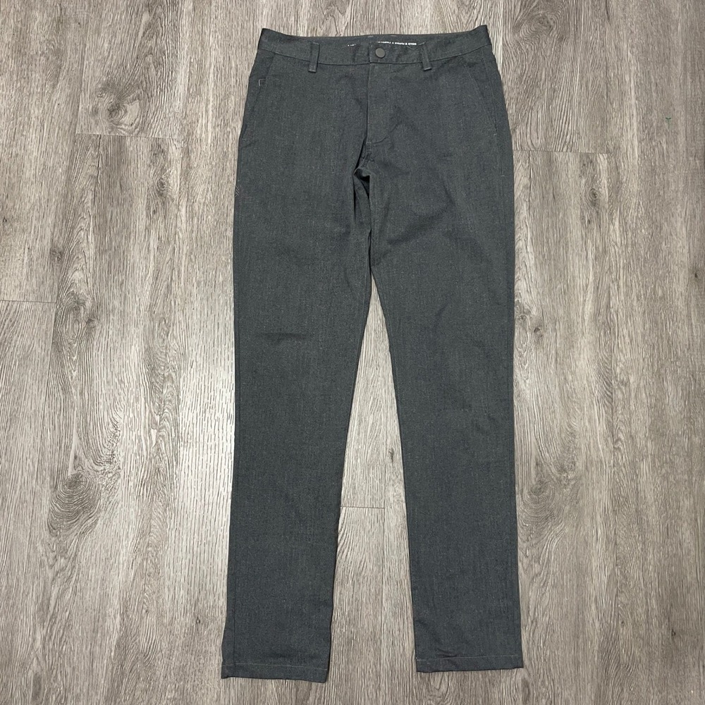 Rhone Commuter Pants Mens 31 Gray Slim Fit Golf Technical Stretch Chino 101576